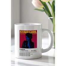 YasBey Design Stargirl Lana Del Rey Tasarımlı 330ML Baskılı Beyaz Seramik Kupa Bardak