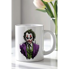 YasBey Design Joker Tasarımlı 330ML Baskılı Beyaz Seramik Kupa Bardak