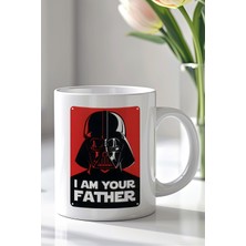 YasBey Design Star Wars Darth Vader Tasarımlı 330ML Baskılı Beyaz Seramik Kupa Bardak