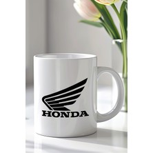 YasBey Design Honda Tasarımlı 330ML Baskılı Beyaz Seramik Kupa Bardak