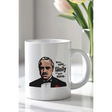 YasBey Design The God Father Tasarımlı 330ML Baskılı Beyaz Seramik Kupa Bardak