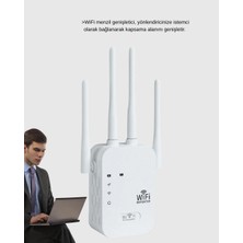 Ucuz Tekno Antenli Wifi Repeater 300M2 Kapsama Alanı Wpa3 Güvenlikli