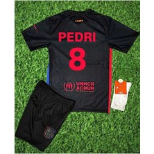 Alaturka Mix Barcelona 2024/25 Pedri 8/ Çocuk Forması (Black) 4 Lü Set