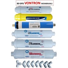 Netsu - Vontron membranlı,Tüm kapalı kasa su arıtma filtresi,Mineralli 6 lı filtre seti