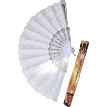 Yelpaze Dünyası Beyaz Tül Şık Serinletici ve Tütsü, 20'li Paket, Hoş Atmosfer Yaratır