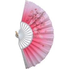 Yelpaze Dünyası Yelpaze Sakura Çiçekli Şık Serinletici