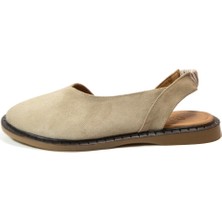 Beety 26.622 Hakiki Deri Nubuk Önü Kapalı Anatomik Kadın Sandalet