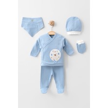 Zeynuko Bebek Koala Desenli %100 Pamuk 5'li 0-3 Ay Yenidoğan Hastane Çıkışı Zıbın Seti