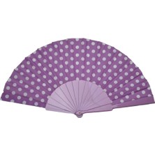 Yelpaze Dünyası Mor Puantiyeli Yelpaze