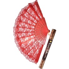 Yelpaze Dünyası Yelpaze Kırmızı Tül Şık Serinletici ve Tütsü 20 Li