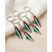 Zaytoon 5\'lu Filistin Renkli Haritasi Anahtarlık Ünisex A300013-05