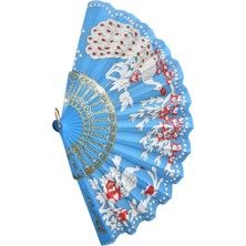 Yelpaze Dünyası Yelpaze Tavus Kuşu Simli Şık Serinletici