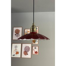 Allians Modern Vişne Çürüğü Metal Lale Avize, Mutfak Dekoratif Sarkıt Işık