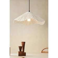 Allians Bambu Hasır Rattan Avize, Özel Tasarım, Şık ve Şık Aydınlatma Parçası