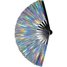 Yelpaze Dünyası Yelpaze Parti Boy Hologram Neon Xxl