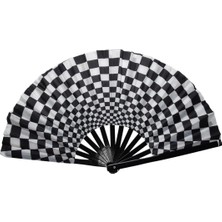 Yelpaze Dünyası Yelpaze Parti Boy Siyah Beyaz Xxl