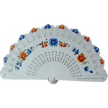 Yelpaze Dünyası Çift Tarafı Desenli Ahşap Yelpaze