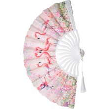 Yelpaze Dünyası Yelpaze Filamingo Desenli Şık Serinletici