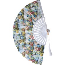 Yelpaze Dünyası Yelpaze Yosun Desenli Şık Serinletici