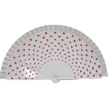 Yelpaze Dünyası Puantiyeli Ahşap Yelpaze