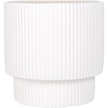 Herdekora Saksı, Yuvarlak, Beyaz - 37X36 cm