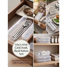 AY&ÇA Home 4'lü Çatal Kaşık Bıçak Saklama Kutusu