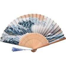 Yelpaze Dünyası Özel Kutusunda Yelpaze Şık Bambu