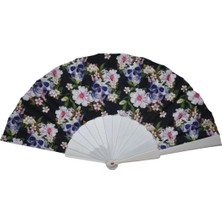 Yelpaze Dünyası Yelpaze Kurukafa ve Gül Desenli