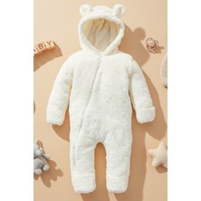 x Ipek Atlas Kız Erkek Bebek Çocuk Ayı Kışlık Peluş Tulum