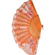 Yelpaze Dünyası Yelpaze Simli Tavus Kuşu Şık Serinletici