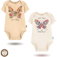 Mahfel %100 Pamuklu Organik Baskılı Çıtçıtlı Bebek Body Zıbın 111-113