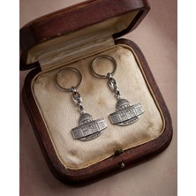 Zaytoon 2\'lu Kubbet-Üs-Sahra\'nın Simgesi Gümüş Renkli Tasarımlı Metal Anahtarlık A300011-02