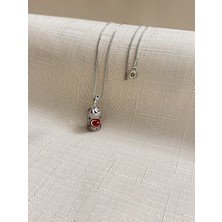 Türk Bayrağı  Işlemeli 925 Ayar Gümüş Kolye