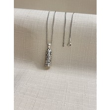 Osmanlı Tuğrası Model Spiga Zincir 925 Ayar Gümüş Kolye