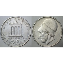 Banknoting Yunanistan 20 Drahmi 1976 Perikles Temalı. 29 Mm.