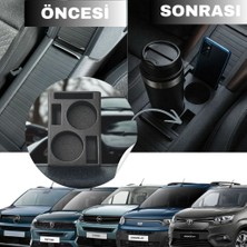 Stilix Garage 2019-2026 Model Rifter-Berlingo-Combo-Doblo Uyumlu Orta Konsol Için Premium Bardaklık
