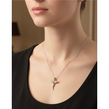 Çift Sevgili Kolyesi 925 Ayar Gümüş