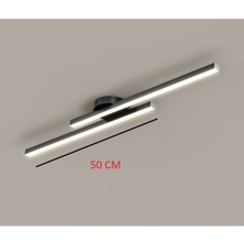 Allians Modern Siyah Lineer LED Tavan Aydınlatması, 50 cm Uzunluk