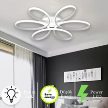 Allians Modern Beyaz LED Tavana Asma Avize, Şık ve Şeffaf Tasarım