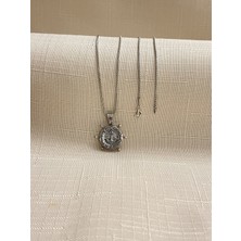 Denizci Çapası Spiga Zincir  925 Ayar Gümüş Kolye