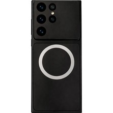 Fenza Samsung Galaxy S23 Ultra Uyumlu Kamera Korumalı Magsafe Wireless Şarj Özellikli Full Glass Arka Kapak