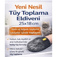 Galacticevo Yeni Nesil Tüy Toplama Eldiveni 25X18 cm – Kedi Köpek Tüy Temizleyici Pratik Tüy Toplayıcı Koltuk Halı Kıyafet Temizleme Eldiveni