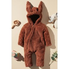 x Ipek Atlas Kız Erkek Bebek Çocuk Kışlık Peluş Tulum