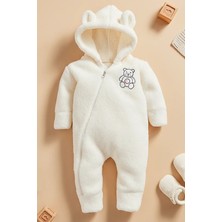 x Ipek Atlas Erkek Kız Bebek Çocuk Nakışlı Ayıcık Tulum