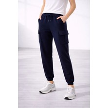 Serac Collection Jogger Eşofman Altı Rahat Kalıp, Kargo Cepli, Lastikli Paça, Günlük Spor Pantolon - Lacivert