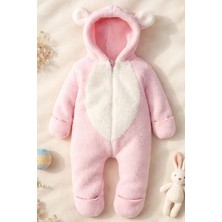 x Ipek Atlas  Kız Erkek Bebek Çocuk Pembe Peluş Tulum