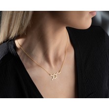 925 Ayar Gümüş Serotonin Kolye – Mutluluk Molekülü Tasarımlı Zarif Takı