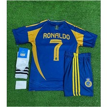 Alaturka Mix Al Nassr 2023/24 Yeni Sezon Cristiano Ronaldo Deplasman Çocuk Forması 4'lü Set