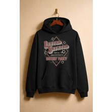 Fuddy Moda Unisex Lynyrd Skynyrd Nuthin' Fancy Baskılı Kapüşonlu Sweatshirt, Oversize Rock Band Temalı Hoodie