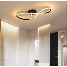 Allians Modern Siyah LED Avize, Tavan, Salon, Mutfak, Oturma Odası, Hol, Antre